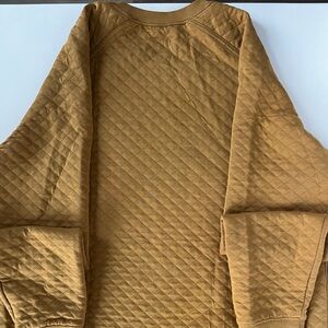 L.L. Bean Tan Quilted Crewneck Sweater